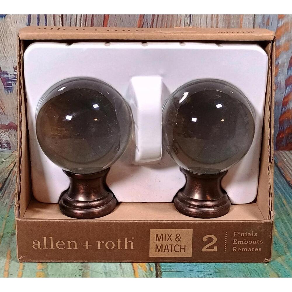 allen + roth Mix & Match Window Curtain Rod Finials Set of 2